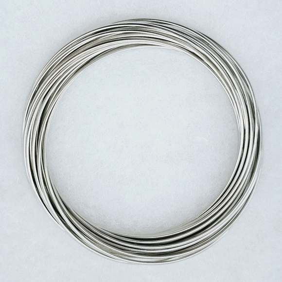 Silpada Sterling Silver 21 Bangle Salute Interlocking Bracelets MEDIUM B0640 - Picture 8 of 14